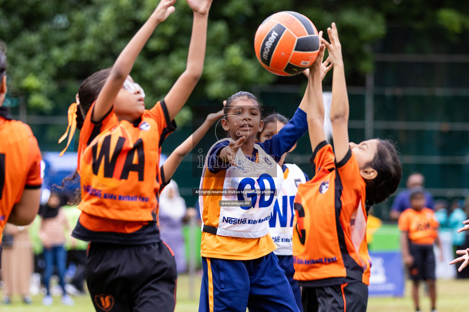 Day 2 of Nestle' Kids Netball Fiesta 2023 held in Henveyru Stadium, Male', Maldives on Thursday, 1st December 2023. Photos by Nausham Waheed / Images.mv