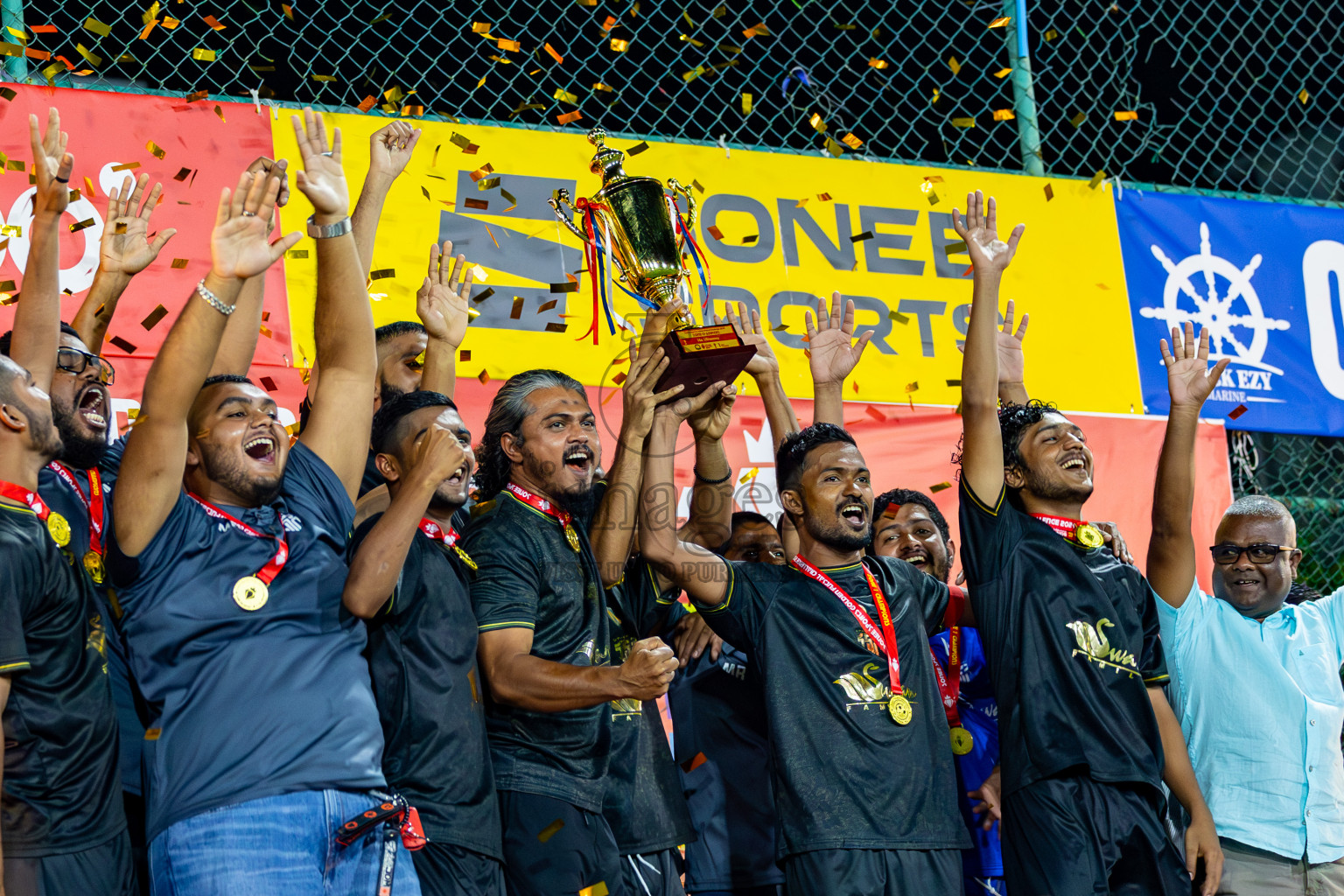 HDh Naavaidhoo vs HA Utheemu on Day 39 of Golden Futsal Challenge 2024 was held on Friday, 23rd February 2024, in Hulhumale', Maldives 
Photos: Mohamed Mahfooz Moosa/ images.mv