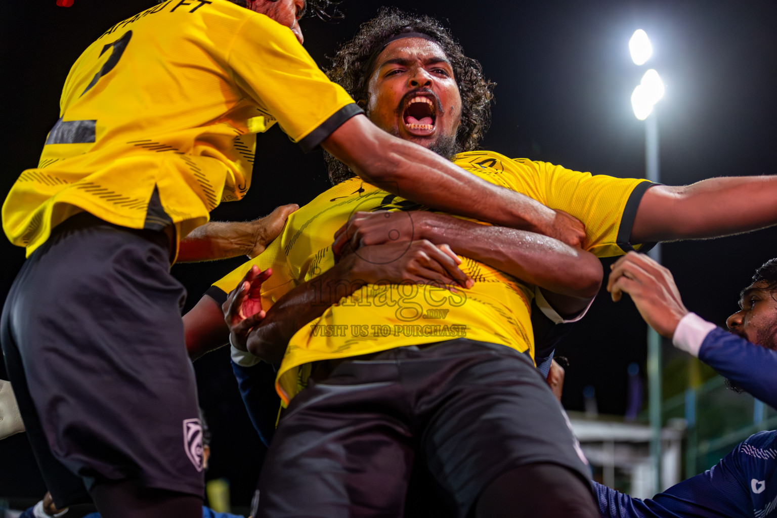 K. Gaafaru VS B. Eydhafushi in Zone 3 Group Stage Final on Day 38 of Golden Futsal Challenge 2024 which was held on Friday, 23rd February 2024, in Hulhumale', Maldives 
Photos: Hassan Simah/ images.mv