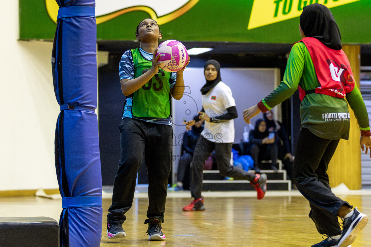FIONTI A Team vs High flyers in Day 2 of 3rd Junior Championship - Netball association of Maldives, held at Social Center on Monday 20th January 2025 . Photos by Shuu Abdul Sattar
