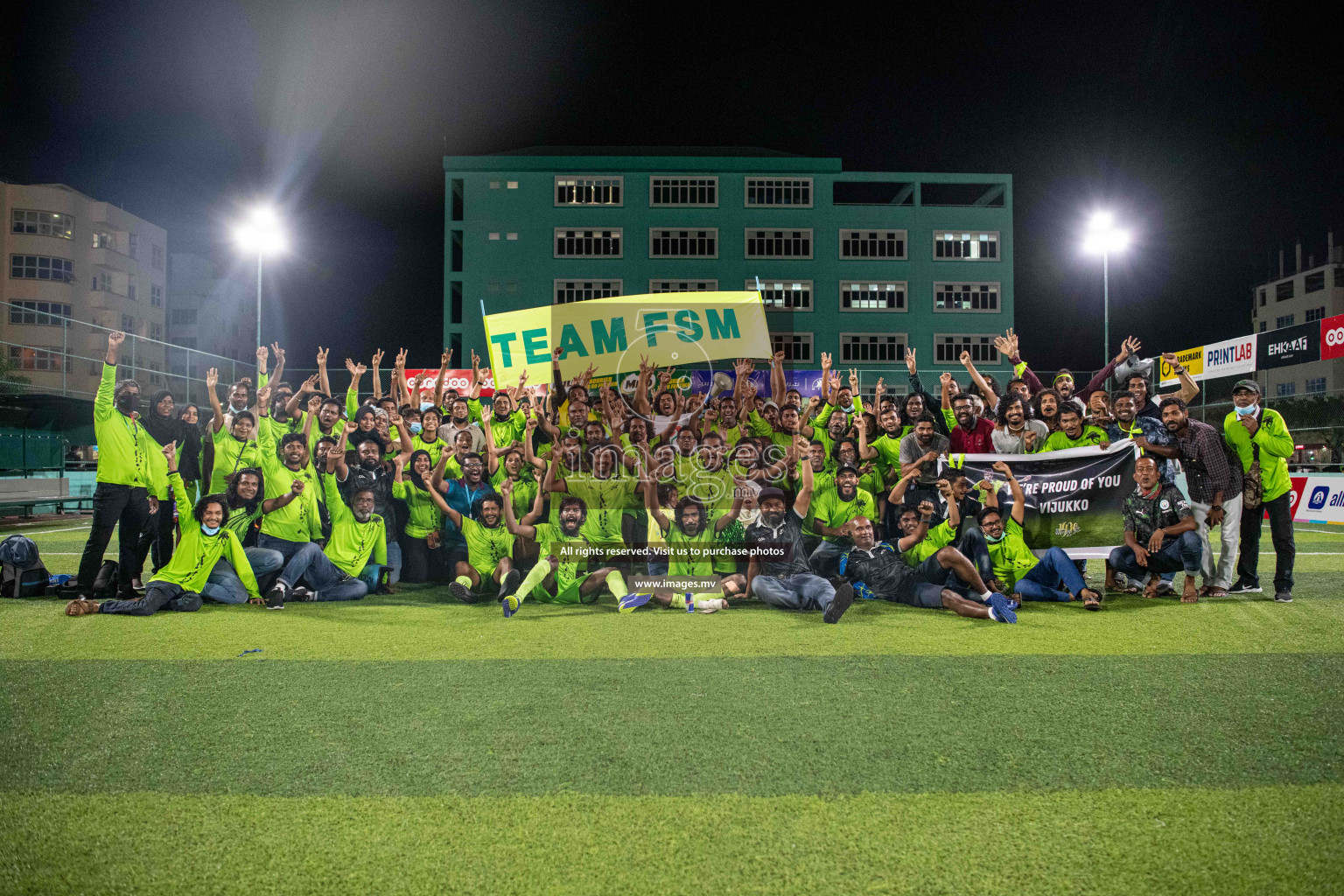 Team FSM Vs Prisons Club in the Semi Finals of Club Maldives 2021 held in Hulhumale, Maldives on 15 December 2021. Photos: Shuu Abdul Sattar / images.mv