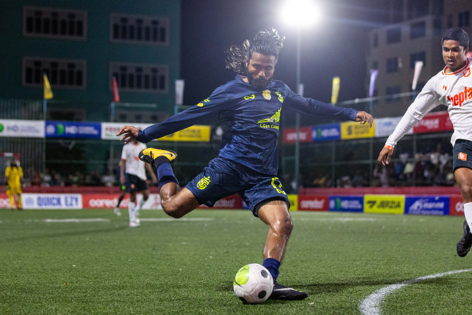 L  Dhanbidhoo vs L Gan in Day 20 of Golden Futsal Challenge 2024 was held on Saturday , 3rd February 2024 in Hulhumale', Maldives Photos: Nausham Waheed / images.mv