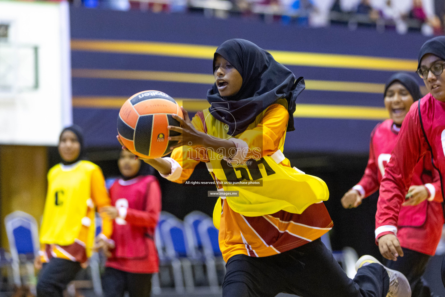 Day6 of 24th Interschool Netball Tournament 2023 was held in Social Center, Male', Maldives on 1st November 2023. Photos: Nausham Waheed / images.mv