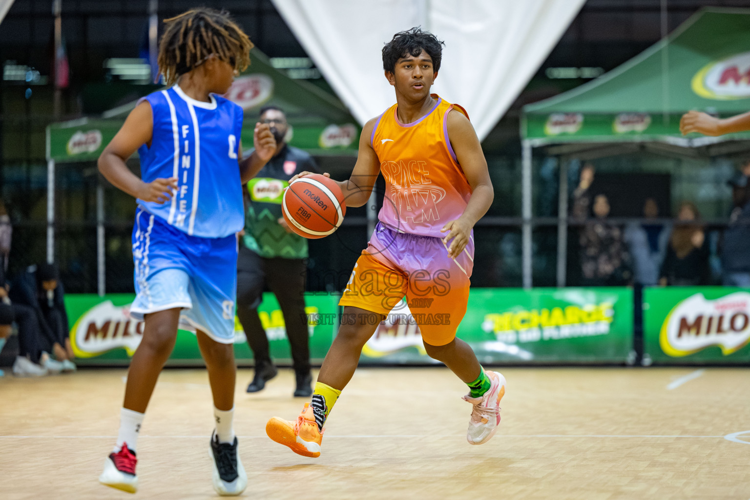 Milo 5 x 5 Junior Challenge 2025 - Basketball tournament held in Basketball Training Center, Male', Maldives on Thursday, 09th October 2025. 
Photo by: Hassan Simah / Images.mv