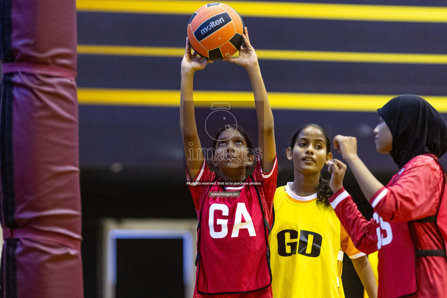 Day6 of 24th Interschool Netball Tournament 2023 was held in Social Center, Male', Maldives on 1st November 2023. Photos: Nausham Waheed / images.mv