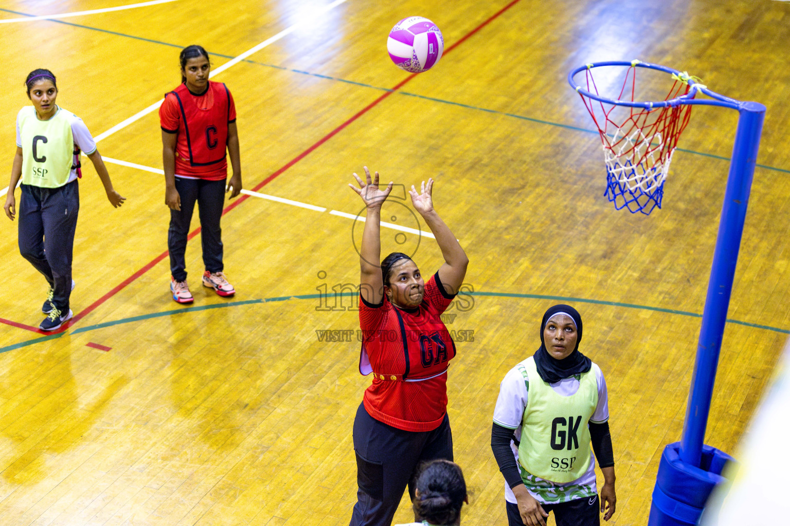 Club Matrix vs Club Green Streets in Division 1 of National Netball Tournament 2025 held in Ekuveni Netball Court at Male', Maldives on Saturday, 24th May 2025. Photos: Hassan Simah / images.mv