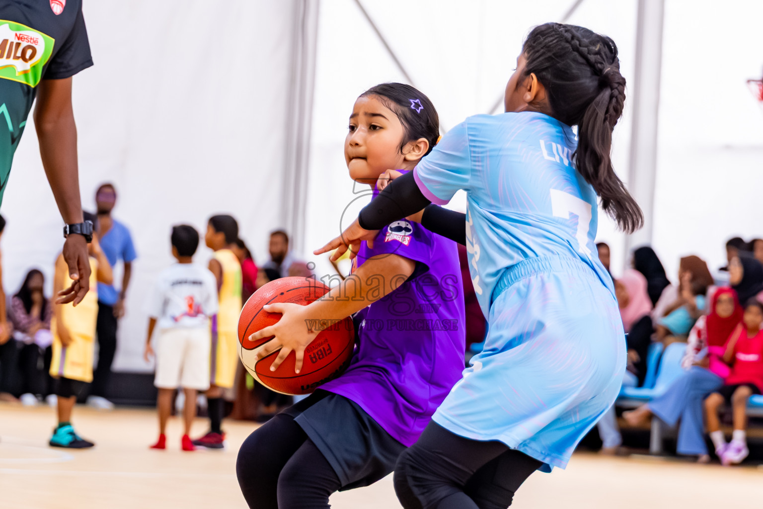 Day 3 of Milo 5 x 5 Junior Challenge 2025 - Basketball tournament held in Basketball Training Center, Male', Maldives on Saturday, 11th October 2025. Photos by: Nausham Waheed, Hassan Simah / Images.mv