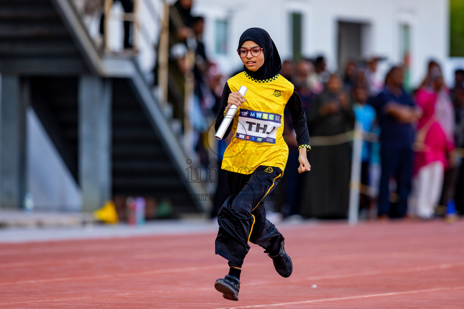 Day 5 of MWSC Interschool Athletics Championships 2024 held in Hulhumale Running Track, Hulhumale, Maldives on Wednesday, 13th November 2024. Photos by: Nausham Waheed / Images.mv