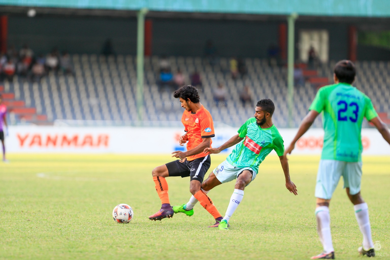 Club Eagles vs Green Street in STO Male' League in Male', Maldives, Wednesday, July 18, 2017. (Images.mv Photo/ Hussain Sinan). 