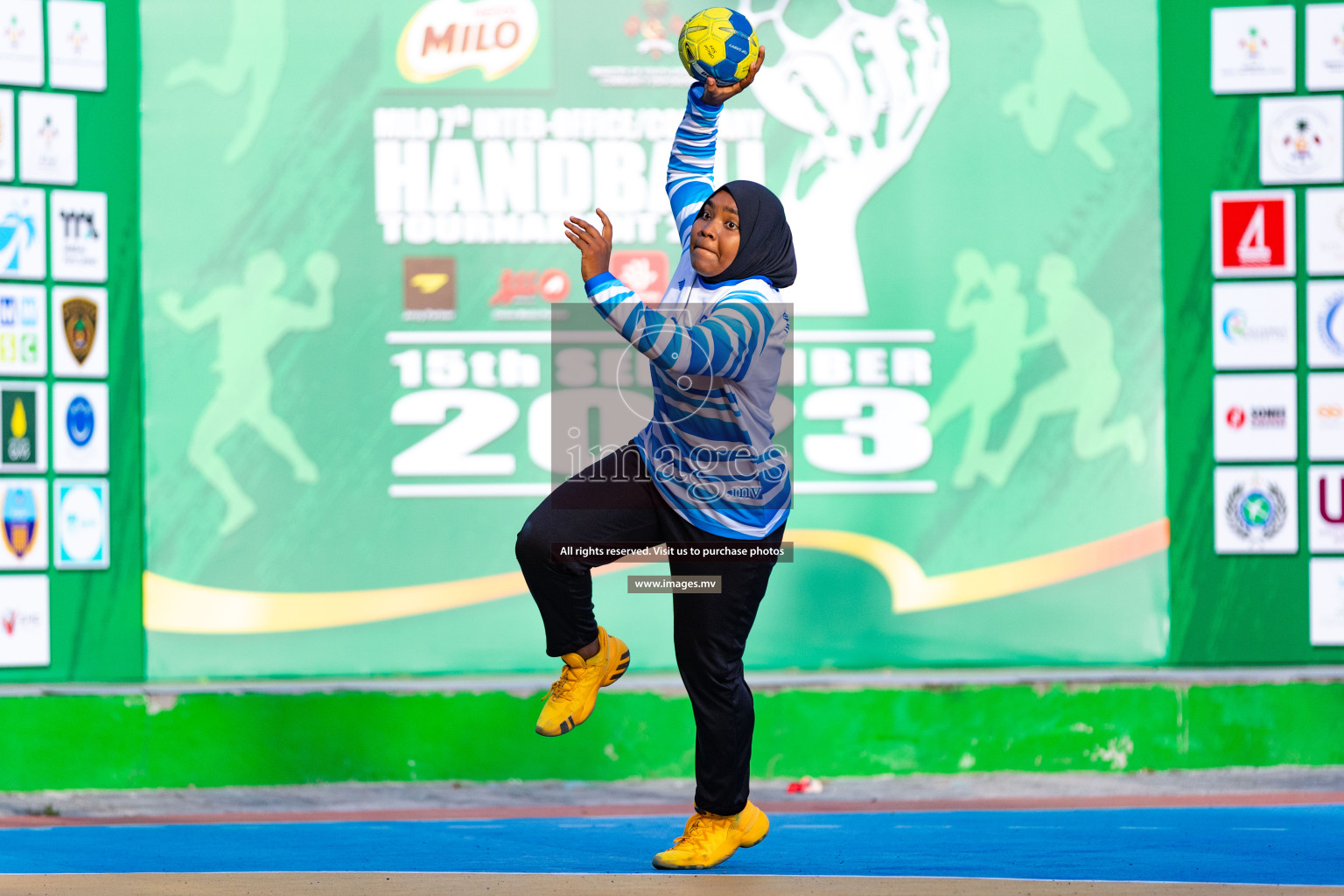 Day 2 of 7th Inter-Office/Company Handball Tournament 2023, held in Handball ground, Male', Maldives on Saturday, 17th September 2023 Photos: Nausham Waheed/ Images.mv