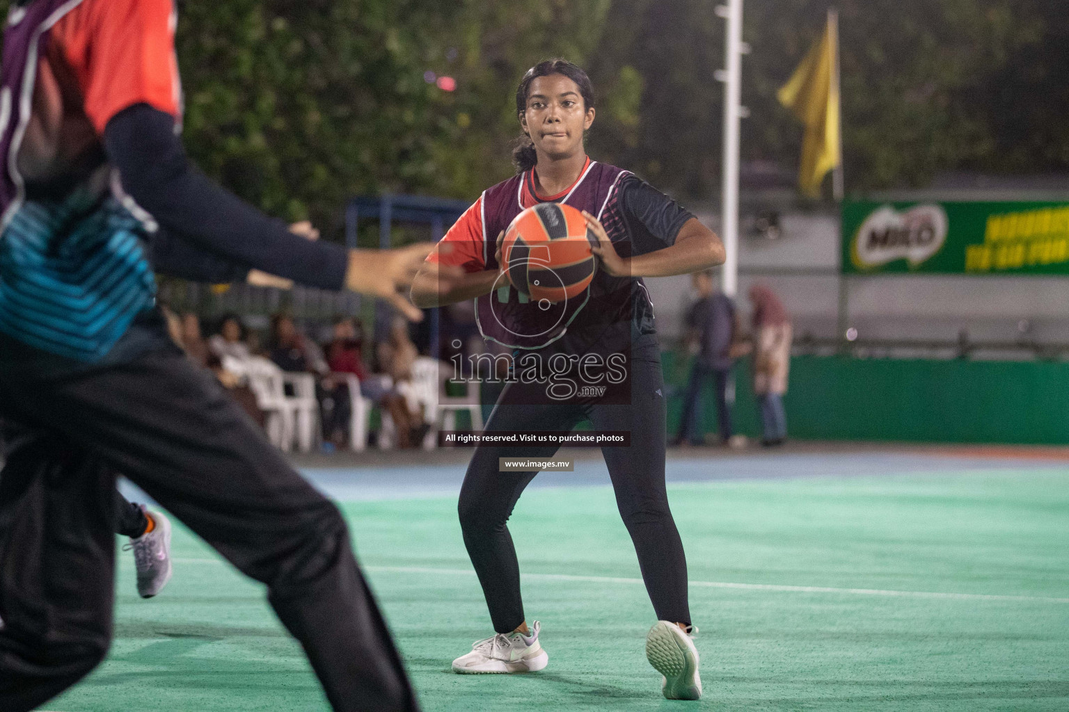 Day 2 of 20th Milo National Netball Tournament 2023, held in Synthetic Netball Court, Male', Maldives on 30th May 2023 Photos: Nausham Waheed/ Images.mv