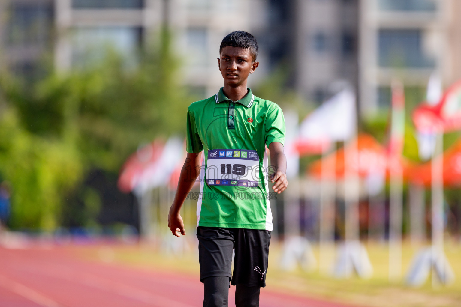 Day 3 of MWSC Interschool Athletics Championships 2024 held in Hulhumale Running Track, Hulhumale, Maldives on Monday, 11th November 2024. 
Photos by: Hassan Simah / Images.mv