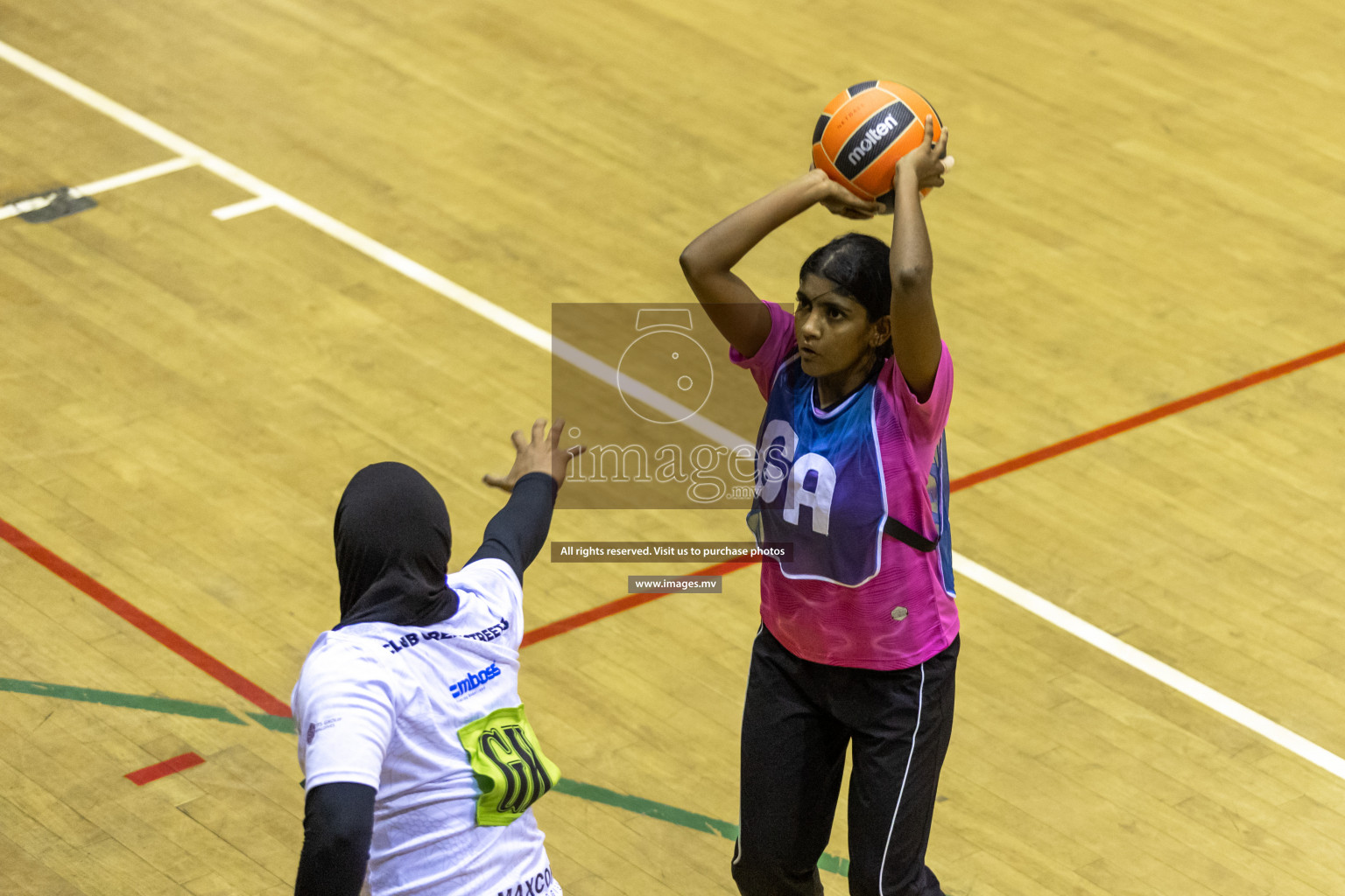 Sports Club Shining Star vs Club Green Streets in the Milo National Netball Tournament 2022 on 17 July 2022, held in Social Center, Male', Maldives. Photographer: Hassan Simah / Images.mv