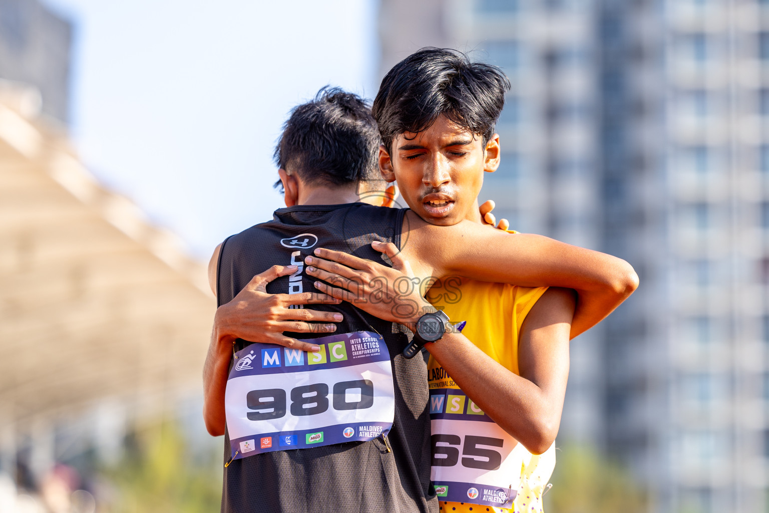 Day 4 of MWSC Interschool Athletics Championships 2024 held in Hulhumale Running Track, Hulhumale, Maldives on Tuesday, 12th November 2024. Photos by: Raaif Yoosuf / Images.mv