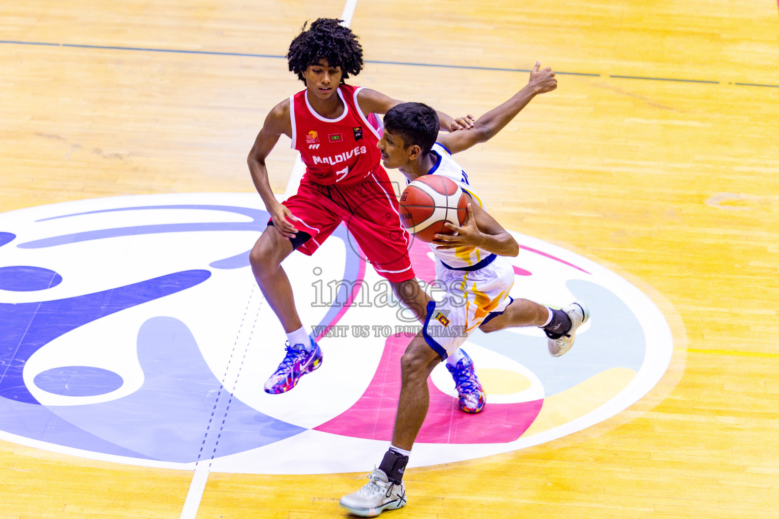 Maldives vs SriLanka in Day 1 of Under 16 Asian Cup SABA Qualifiers 2025 was held in Social Center, Male', Maldives on 12th June 2025. Photos: Nausham Waheed / images.mv