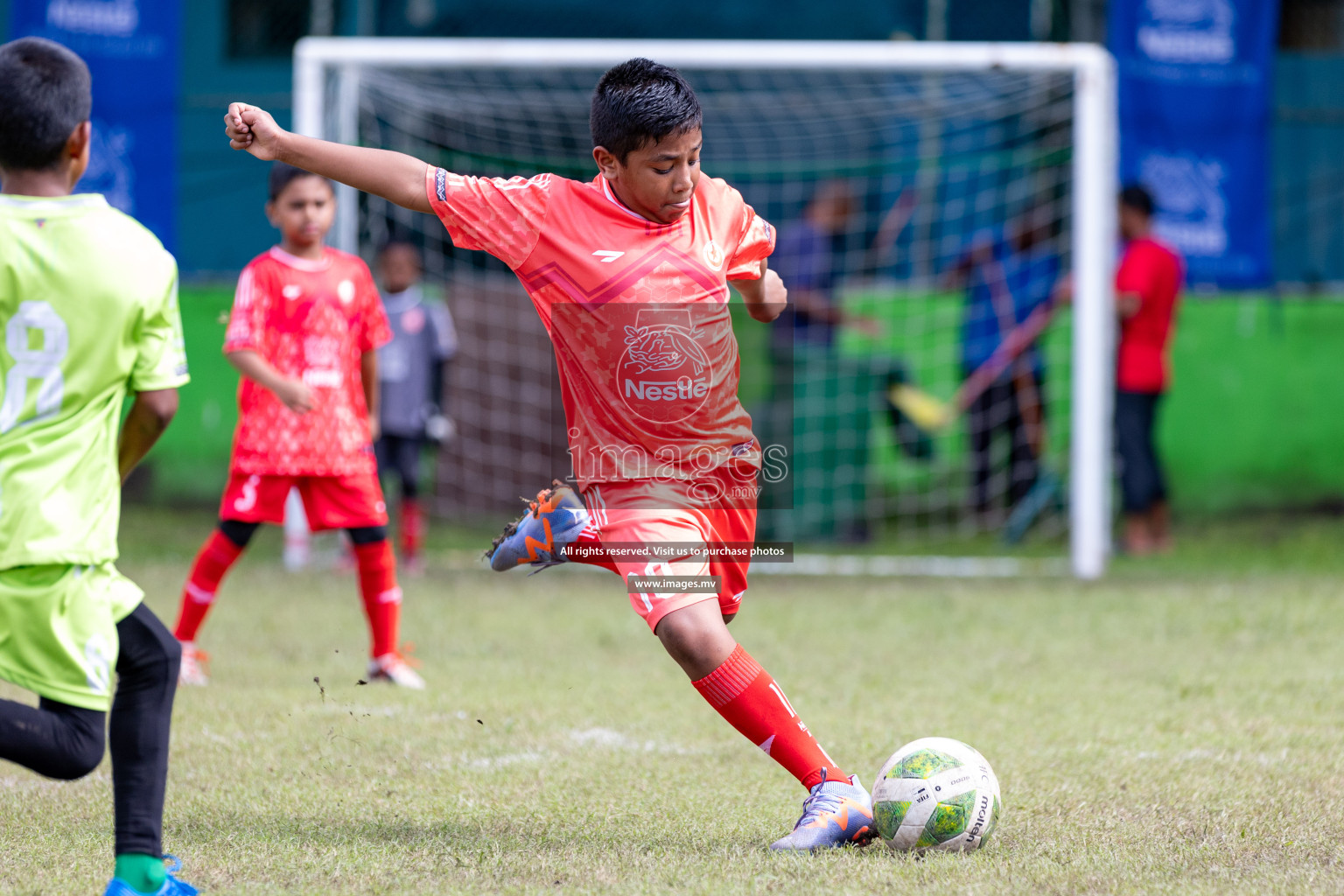 Day 2 of Nestle kids football fiesta, held in Henveyru Football Stadium, Male', Maldives on Thursday, 12th October 2023 Photos: Nausham Waheed/ Shuu Abdul Sattar Images.mv