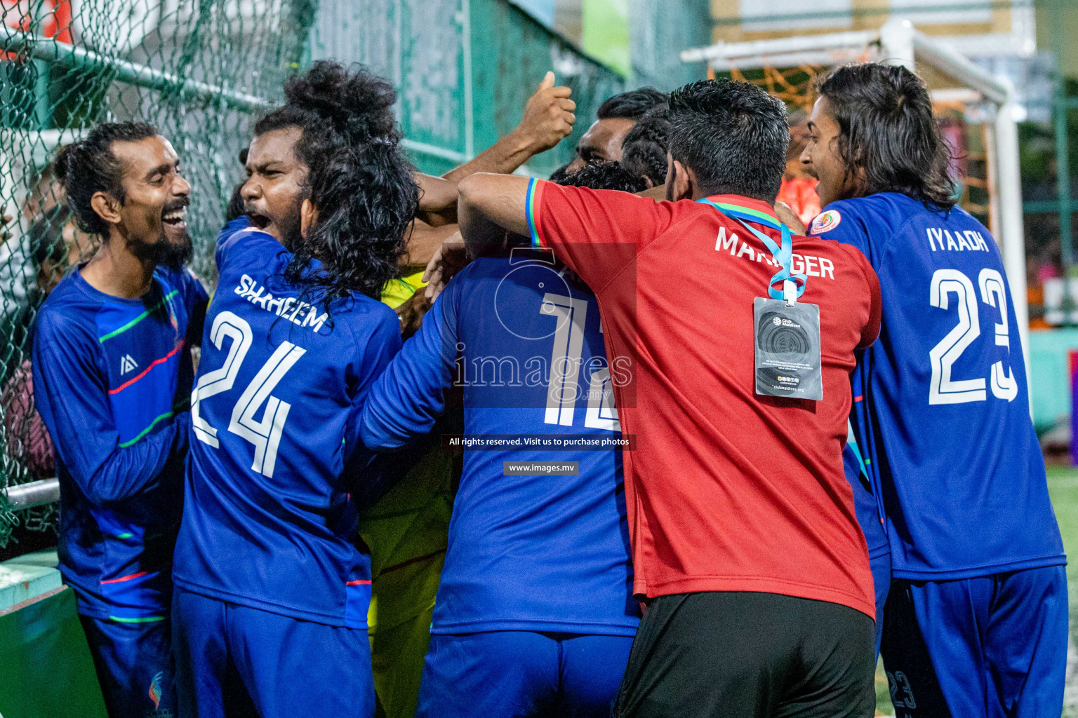 STO RC Vs Team Fenaka in the Quarter Finals of Club Maldives 2021 held in Hulhumale, Maldives on 13 December 2021. Photos: Shu Abdul Sattar / images.mv