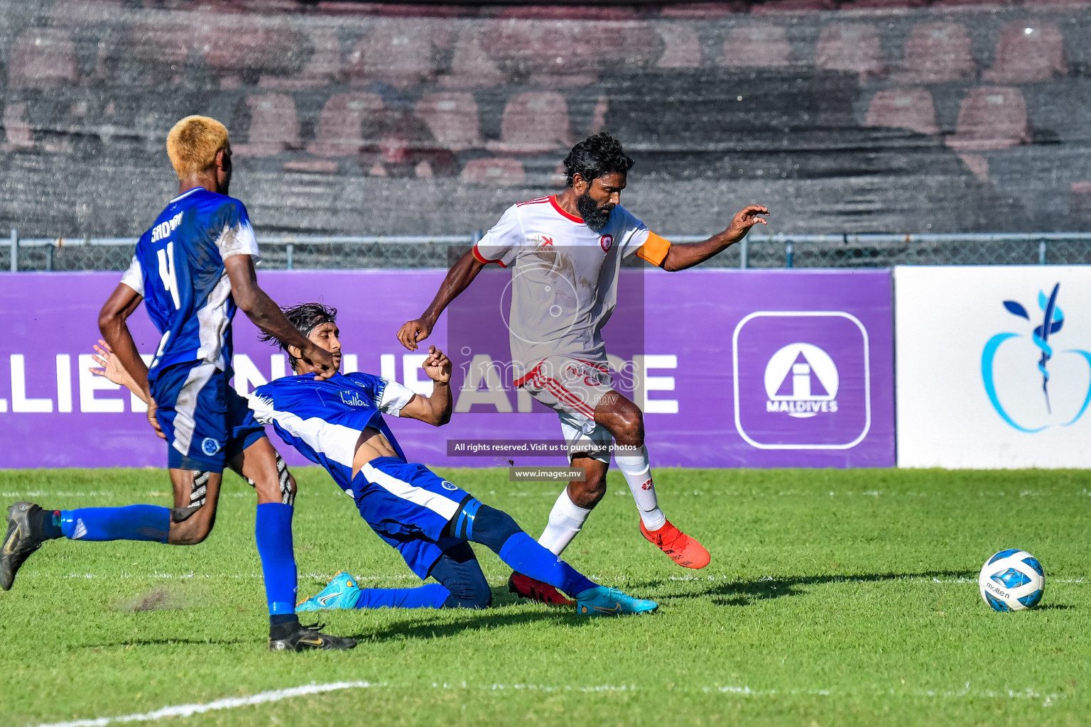 Buru Sports Club vs New Radiant Sports Club in the 2nd Division 2022 on 14th Aug 2022, held in National Football Stadium, Male', Maldives Photos: Nausham Waheed / Images.mv