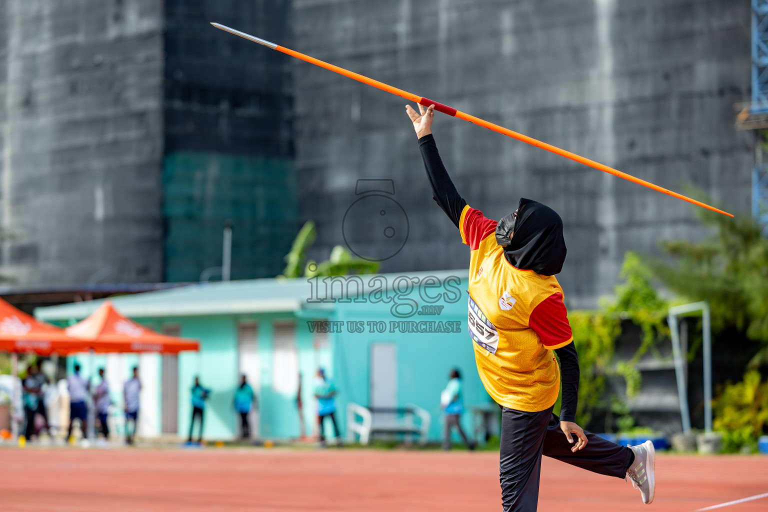 Day 2 of MWSC Interschool Athletics Championships 2024 held in Hulhumale Running Track, Hulhumale, Maldives on Sunday, 10th November 2024. 
Photos by: Hassan Simah / Images.mv