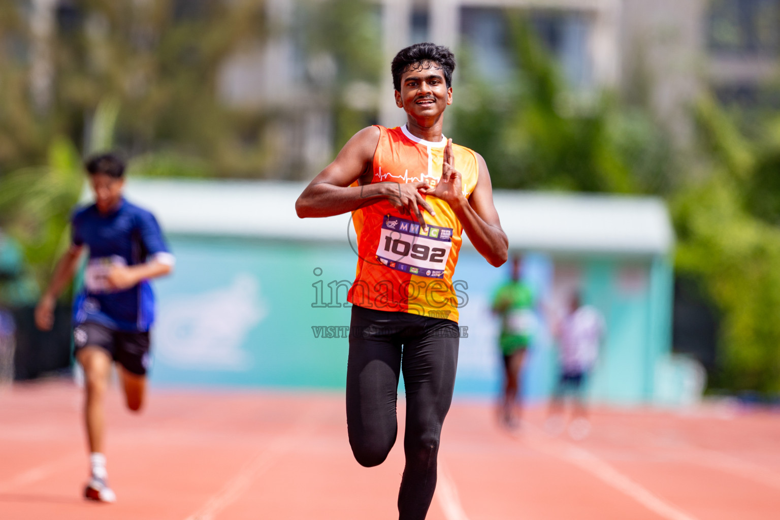 Day 3 of MWSC Interschool Athletics Championships 2024 held in Hulhumale Running Track, Hulhumale, Maldives on Monday, 11th November 2024. 
Photos by: Hassan Simah / Images.mv