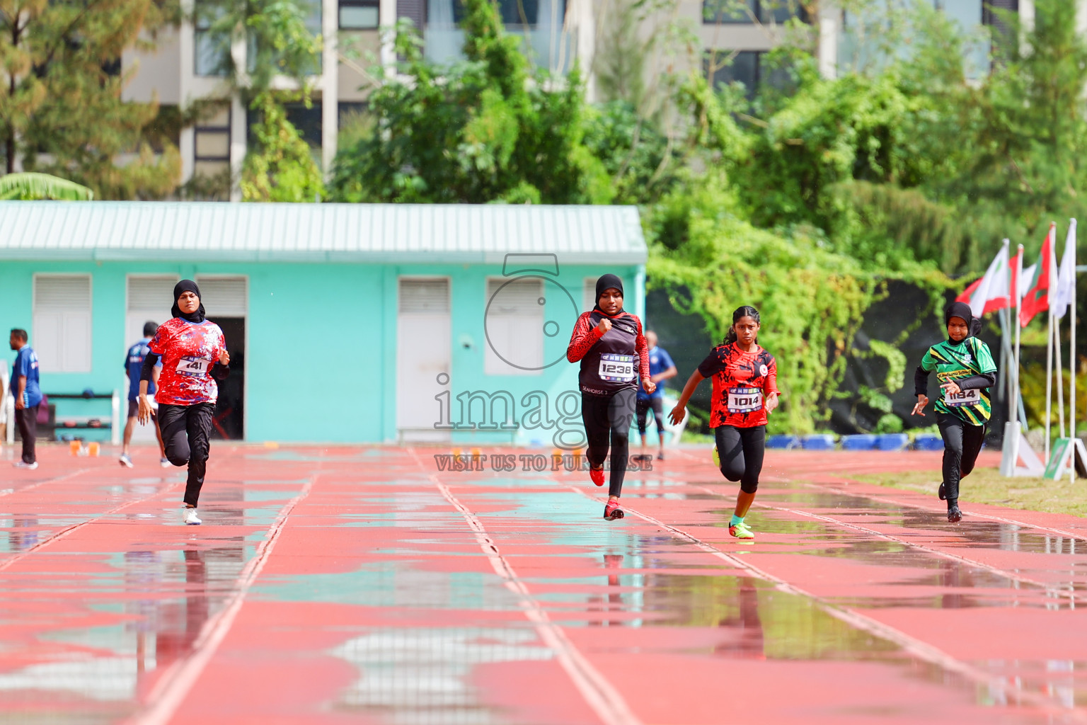 Day 1 of MWSC Interschool Athletics Championships 2024 held in Hulhumale Running Track, Hulhumale, Maldives on Saturday, 9th November 2024. 
Photos by: Ismail Thoriq, Hassan Simah / Images.mv