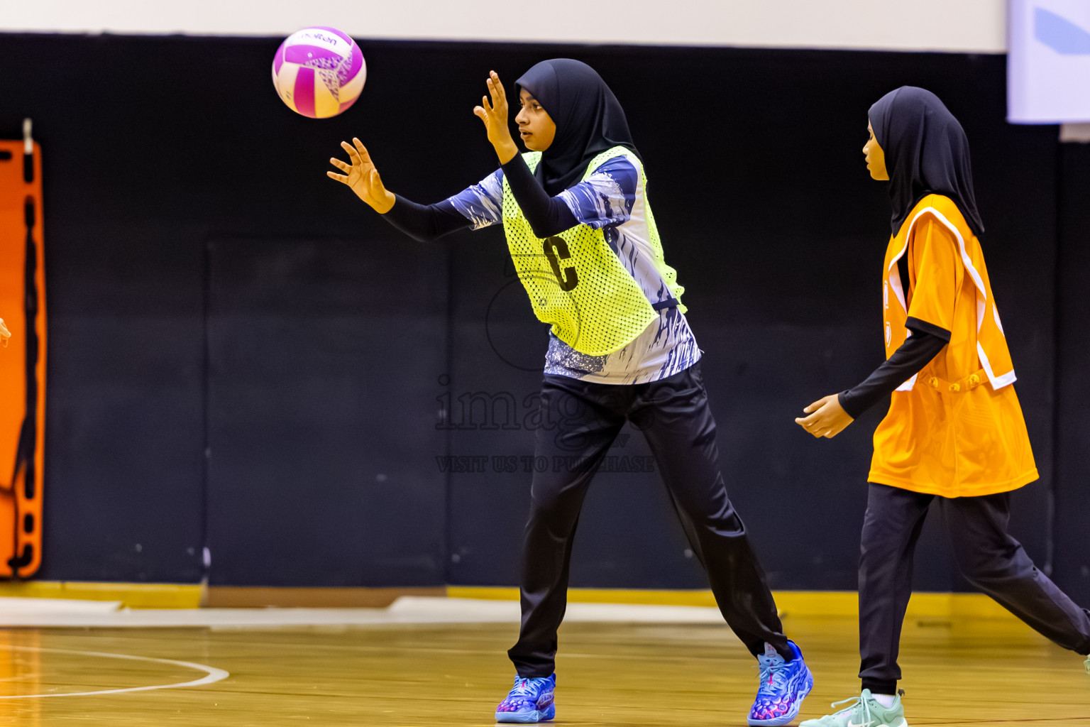 SC Skylark vs Youth United SC in Day 5 of 24th Milo Netball Association Championship held in Social Center at Male', Maldives on Friday, 5th September 2025. Photos: Nausham Waheed / images.mv