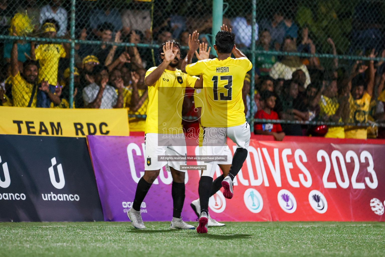 RRC vs Customs RC in Club Maldives Cup 2023 held in Hulhumale, Maldives, on Tuesday, 18th July 2023 Photos: Hassan Simah / images.mv