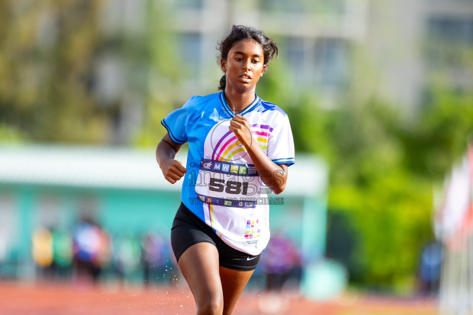 Day 1 of MWSC Interschool Athletics Championships 2024 held in Hulhumale Running Track, Hulhumale, Maldives on Saturday, 9th November 2024. 
Photos by: Ismail Thoriq / images.mv