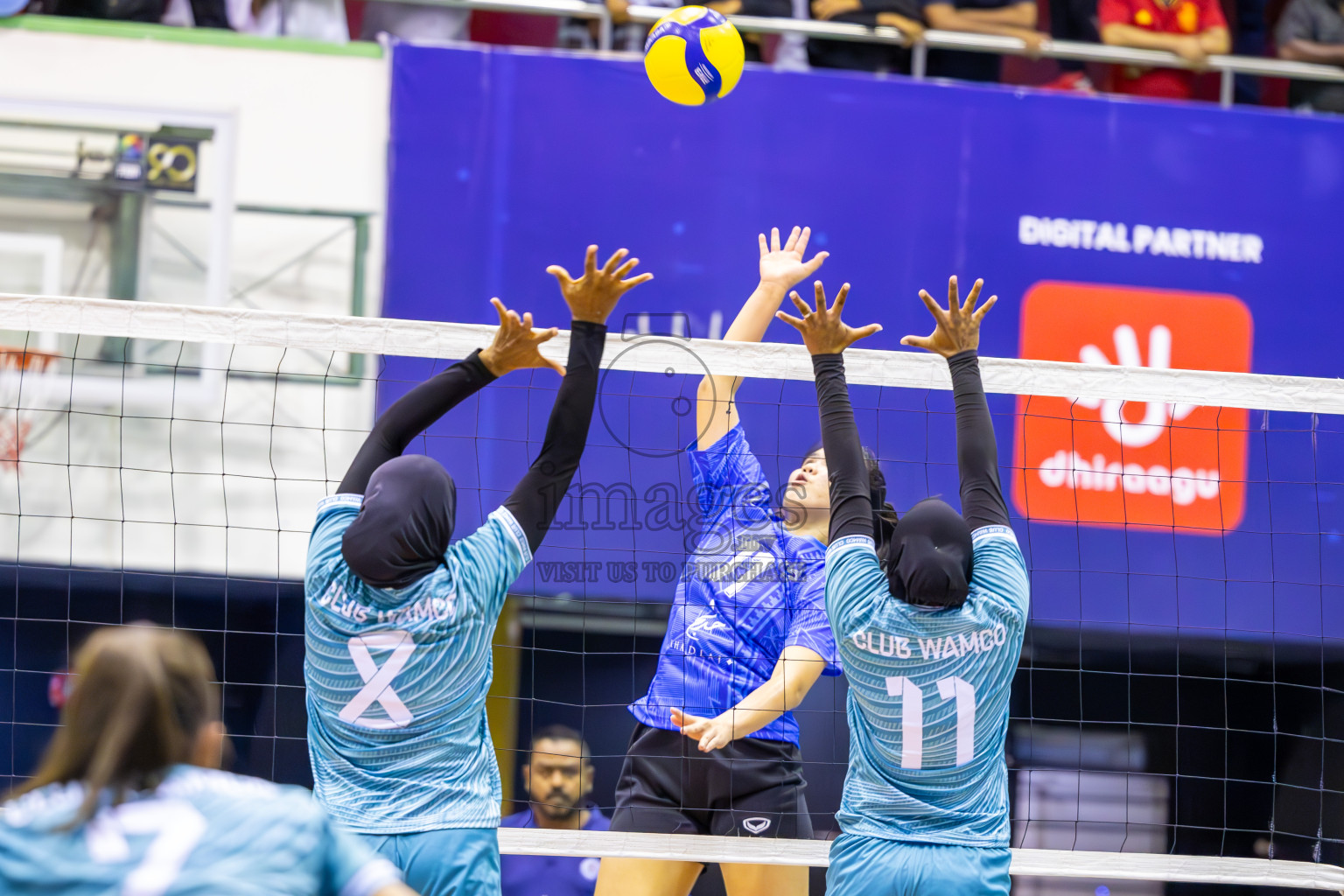 Club WAMCO vs Police Club in the final of National Volleyball Championship 2024 (women's division) was held in Social Center Indoor Hall on Thursday, 24th October 2024. 
Photos: Ismail Thoriq / images.mv