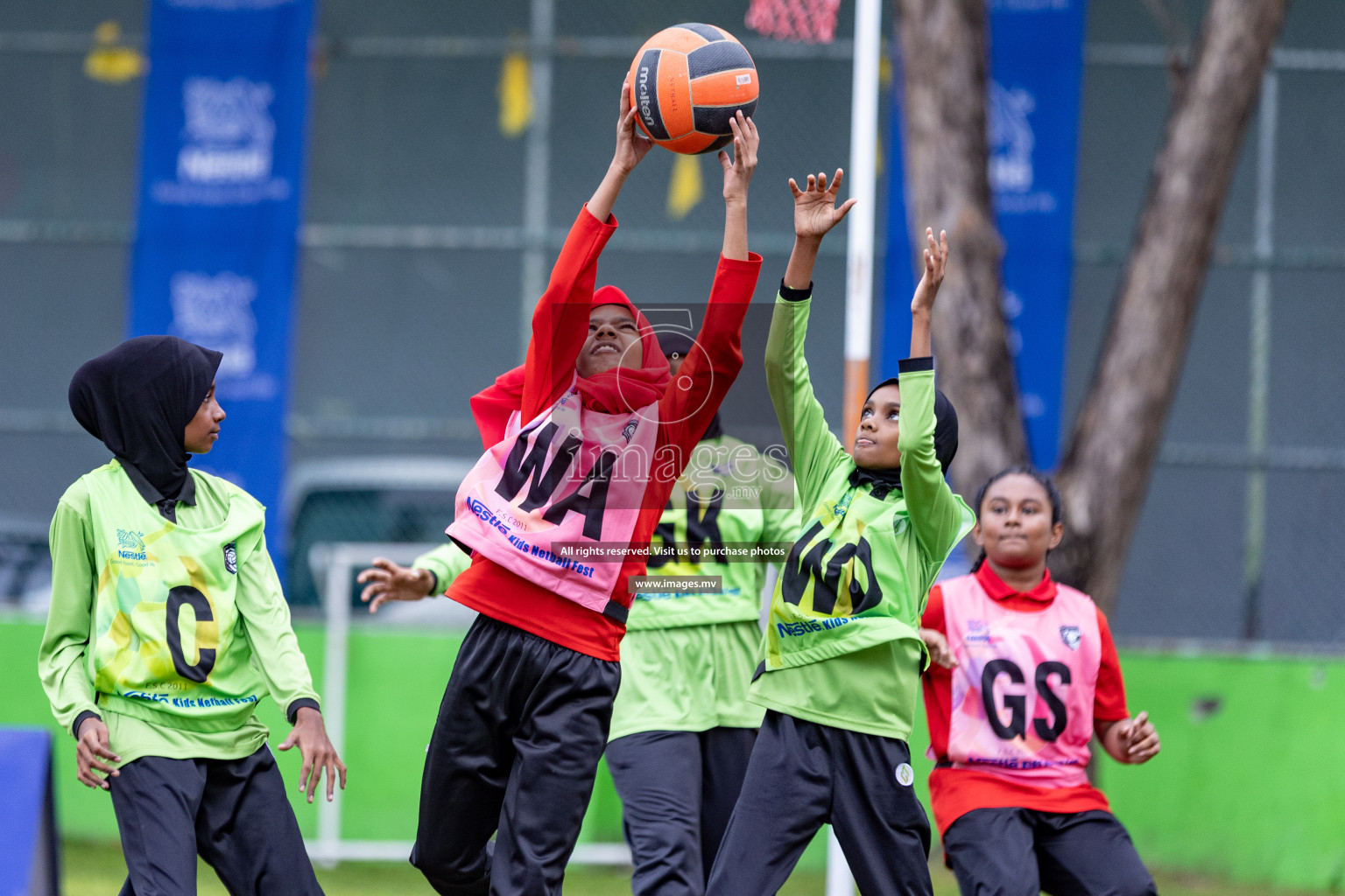 Day 1 of Nestle' Kids Netball Fiesta 2023 held in Henveyru Stadium, Male', Maldives on Thursday, 30th November 2023. Photos by Nausham Waheed / Images.mv