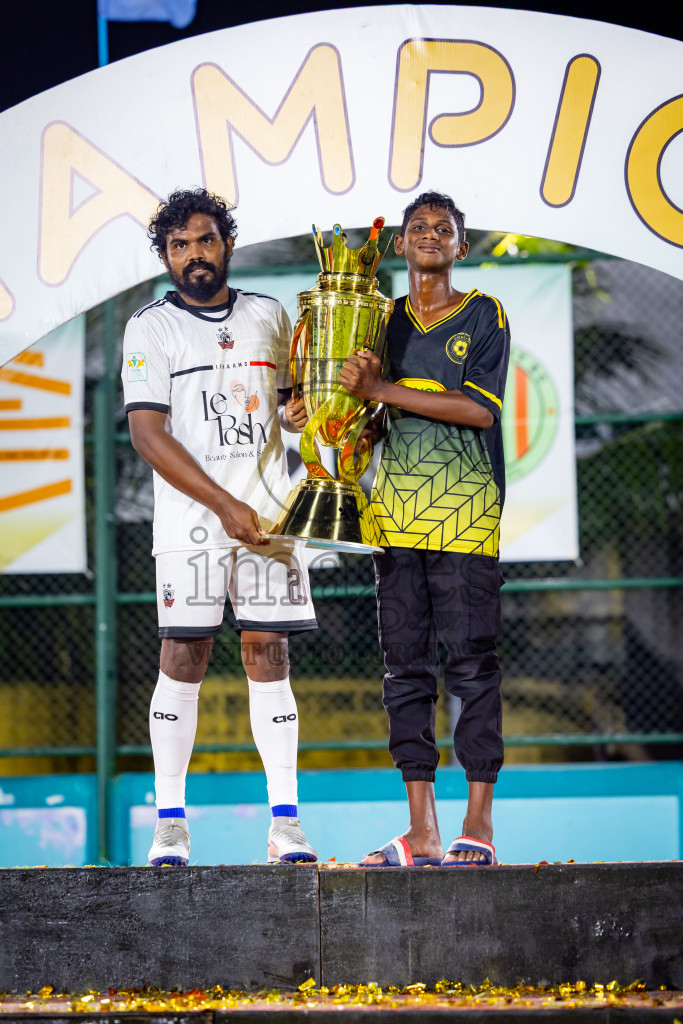 Ifhaams vs Dee Cee Jay SC in Final of Laamehi Dhiggaru Ekuveri Futsal Challenge 2025 was held on Tuesday, 29th July 2025, at Dhiggaru Futsal Ground, Dhiggaru, Maldives Photos: Nausham Waheed  / images.mv
