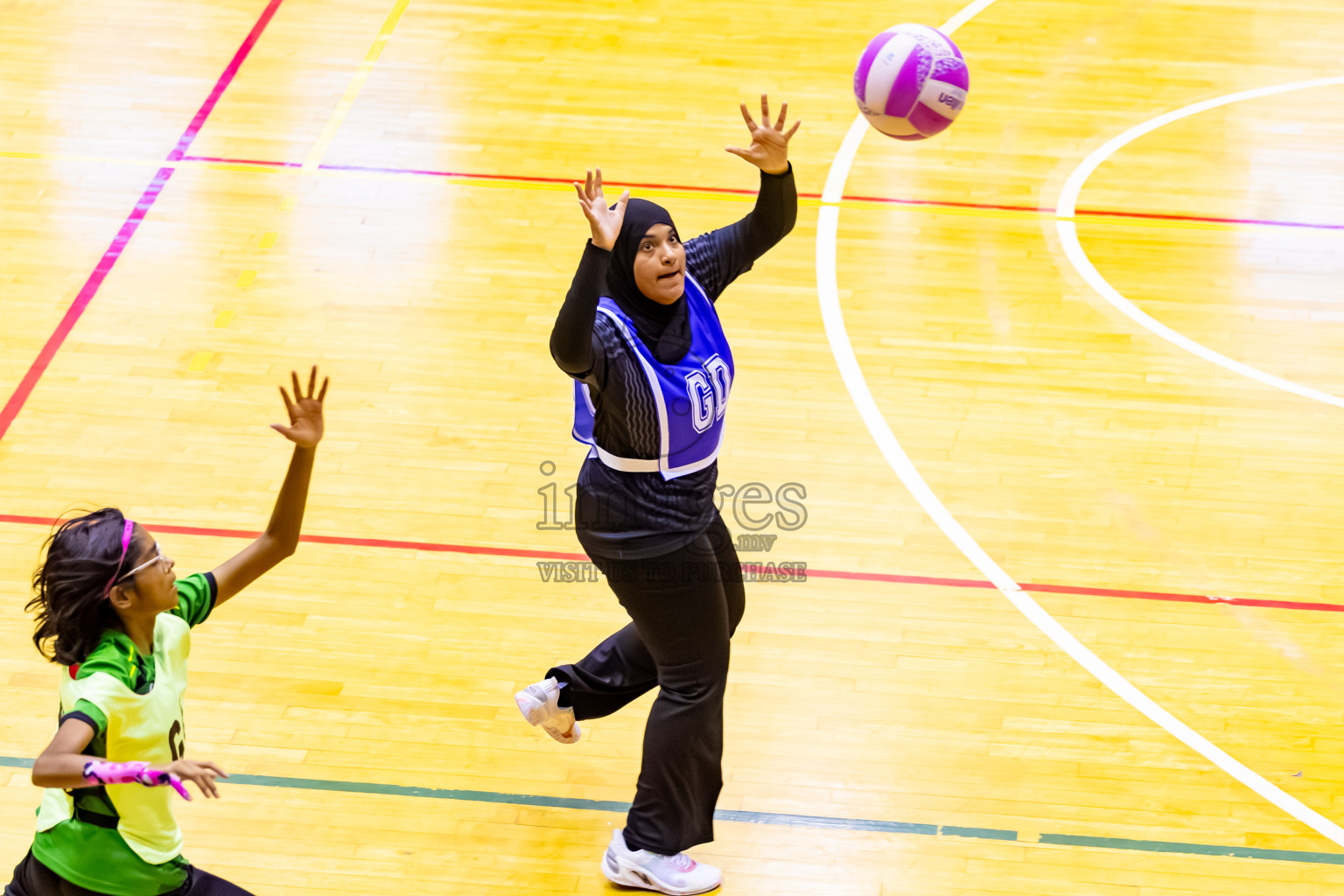 C Green Streets vs SC Shinning Star in Day 5 of 24th Milo Netball Association Championship held in Social Center at Male', Maldives on Friday, 5th September 2025. Photos: Nausham Waheed / images.mv