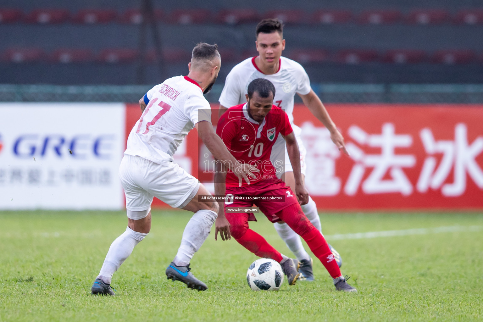 Maldives vs Philliphines  in FIFA World Cup Qatar 2022 & AFC Asian Cup China 2023 Qualifier on 14th November 2019 in Male, Maldives Photos: Suadhu Abdul Sattar & Ismail Thoriq/images.mv