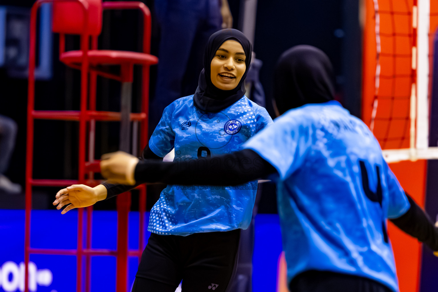Male' City Team 1 vs Male' City Team 3 in the Finals of MILO Raajje Volley Junior Championship 2025 (U19 Girls) was held in Social Center Indoor Hall, Maldives on Sunday, 28th September 2025. Photos: Nausham Waheed / images.mv