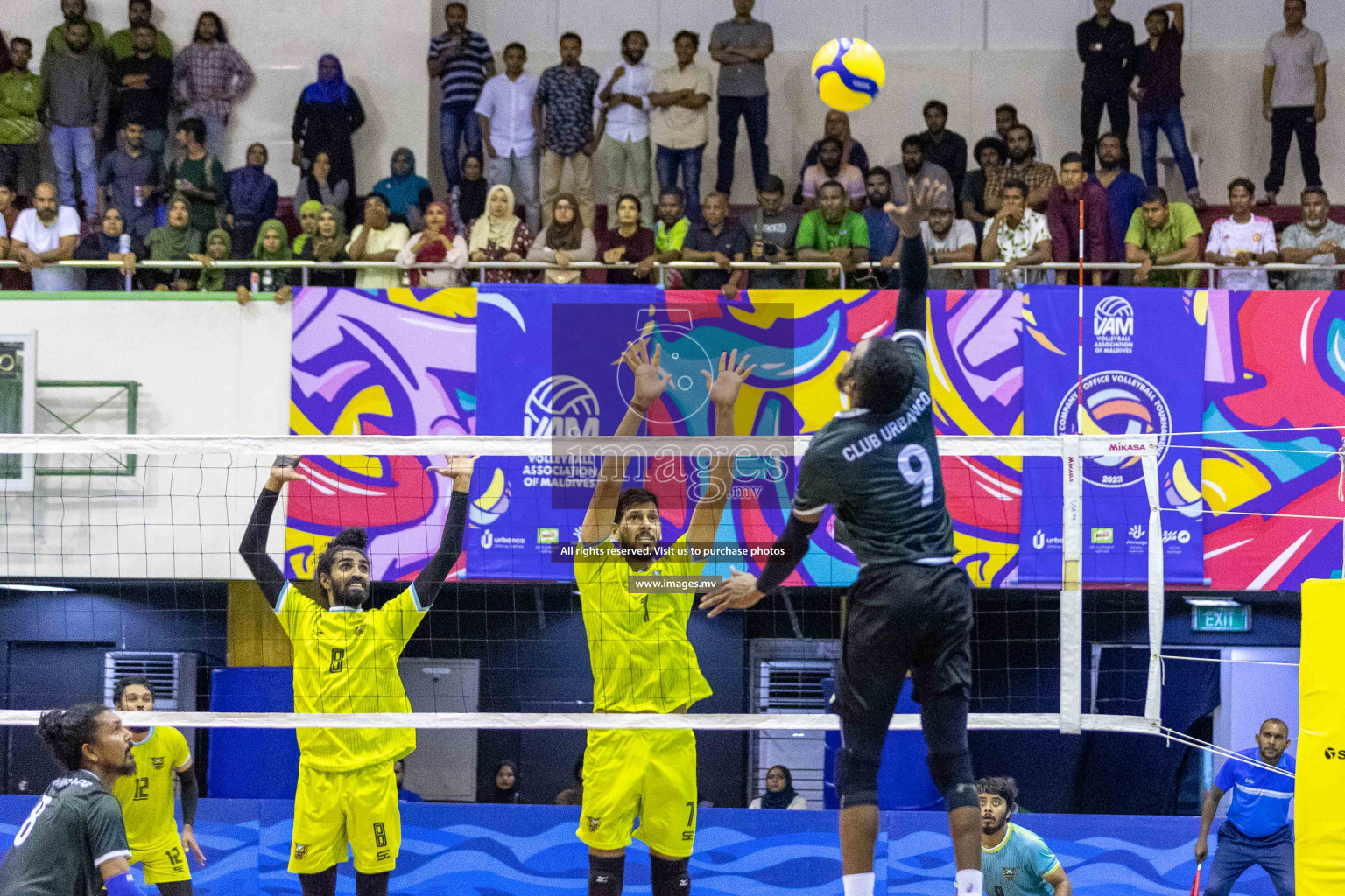 Final of Inter Company-Office Volleyball Tournament 2023 was held in Social Center, Male', Maldives on Saturday, 20th May 2023.  Photos: Ismail Thoriq / images.mv