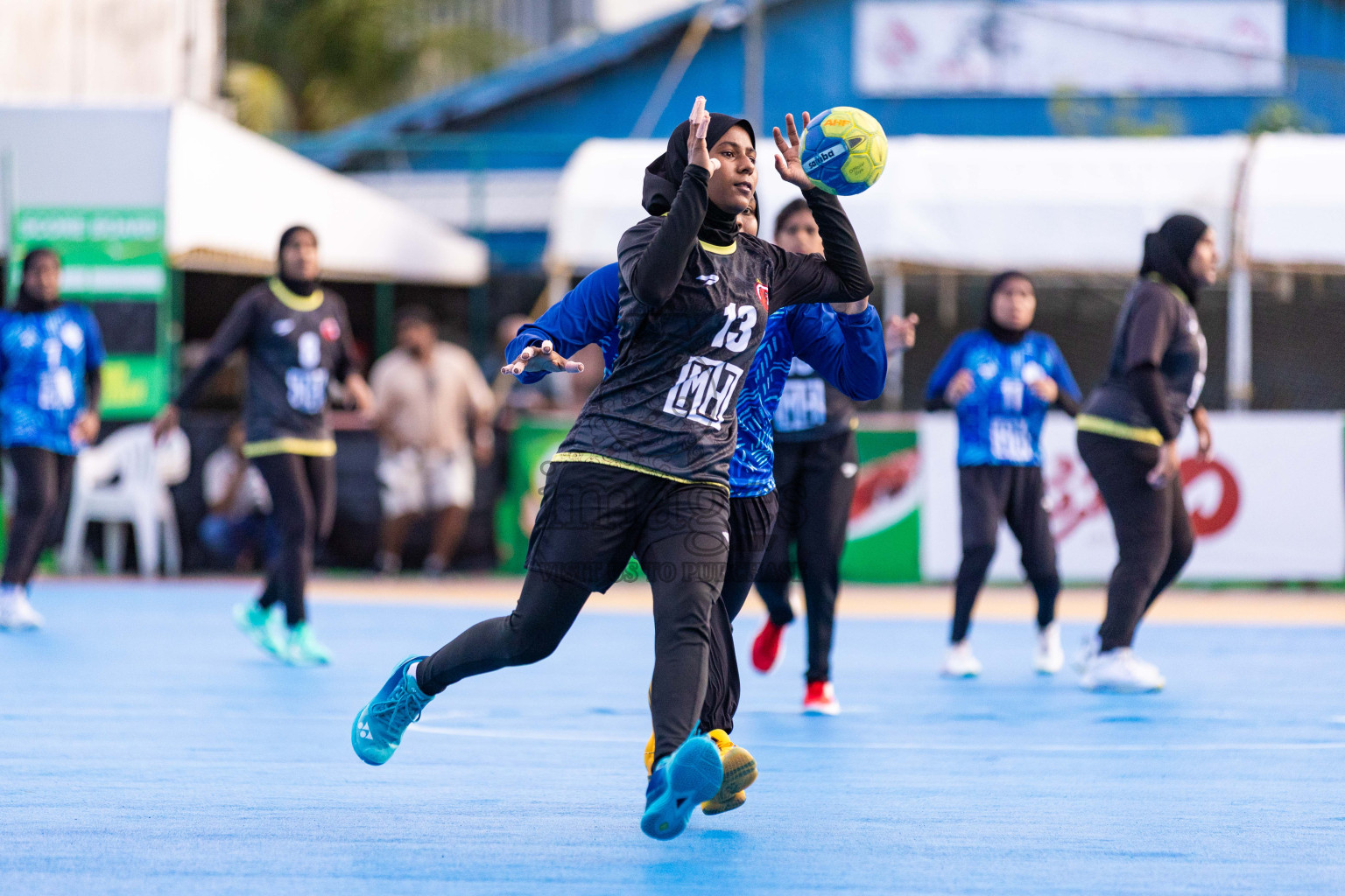 Day 7 of 10th National Handball Tournament 2023, held in Handball ground, Male', Maldives on Sunday, 4th December 2023 Photos: Nausham Waheed/ Images.mv