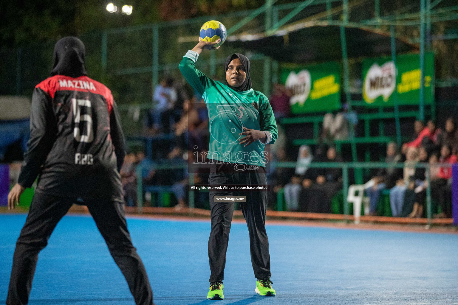 Day 9 of 6th MILO Handball Maldives Championship 2023, held in Handball ground, Male', Maldives on 28th May 2023 Photos: Nausham Waheed/ Images.mv