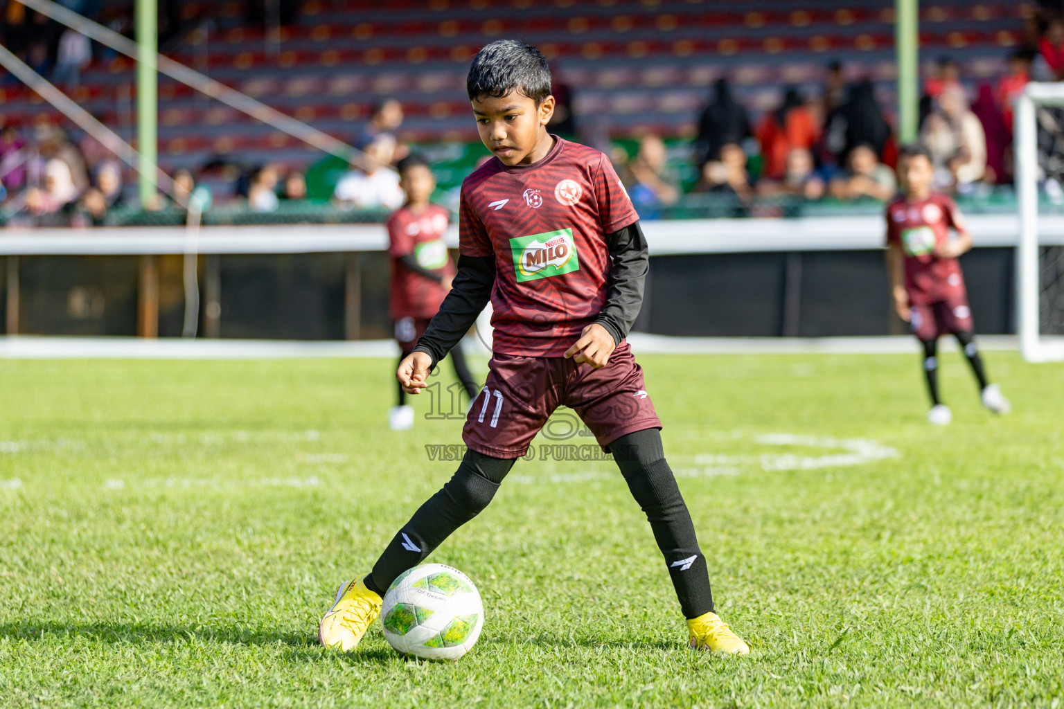 Day 1 of MILO Kids Football Fiesta was held at National Stadium in Male', Maldives on Friday, 23rd February 2024. 
Photos: Hassan Simah / images.mv