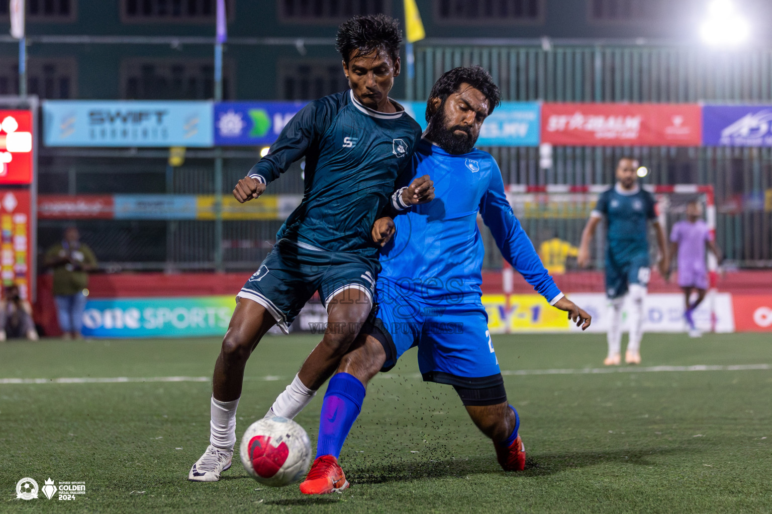 R Dhuvaafaru vs R Alifushi in Day 18 of Golden Futsal Challenge 2024 was held on Thursday, 1st February 2024, in Hulhumale', Maldives Photos: Mohamed Mahfooz Moosa, / images.mv