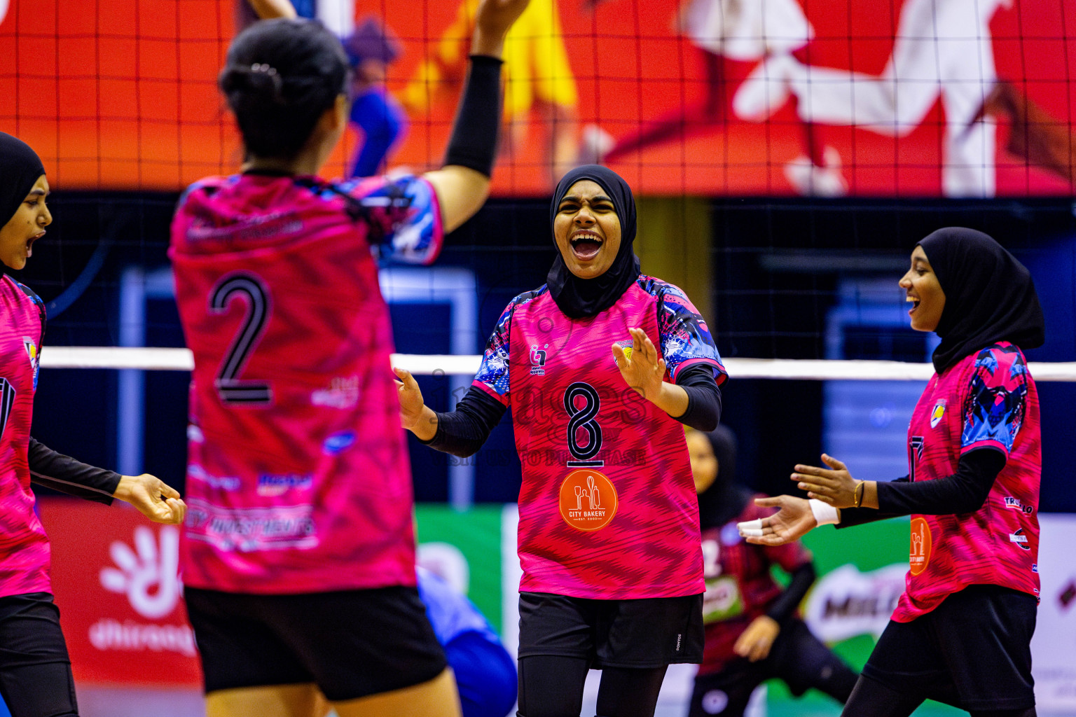 Police club vs Volleyball Youth NG Day 3 of Women's Division of Milo VAM Cup 2025 held in Male', Maldives on Friday, 11th April 2025 at Social Center Indoor Hall Photos By: Nausham Waheed / images.mv