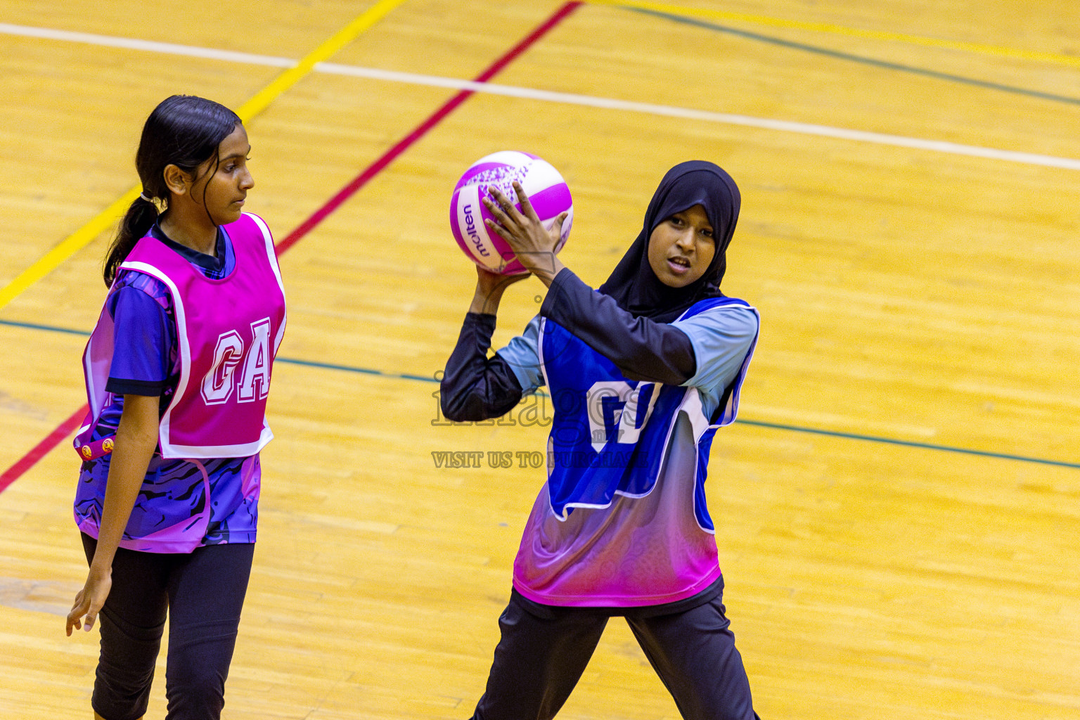 Young Netters B vs N Sports Academy B in Day 3 of 3rd Netball Junior Championship, held at Social Center on Tuesday, 21st January 2025 . Photos: Nausham Waheed / images.mv