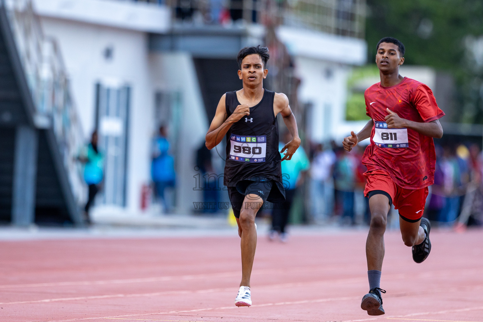 Day 2 of MWSC Interschool Athletics Championships 2024 held in Hulhumale Running Track, Hulhumale, Maldives on Sunday, 10th November 2024. Photos by: Ismail Thoriq / Images.mv