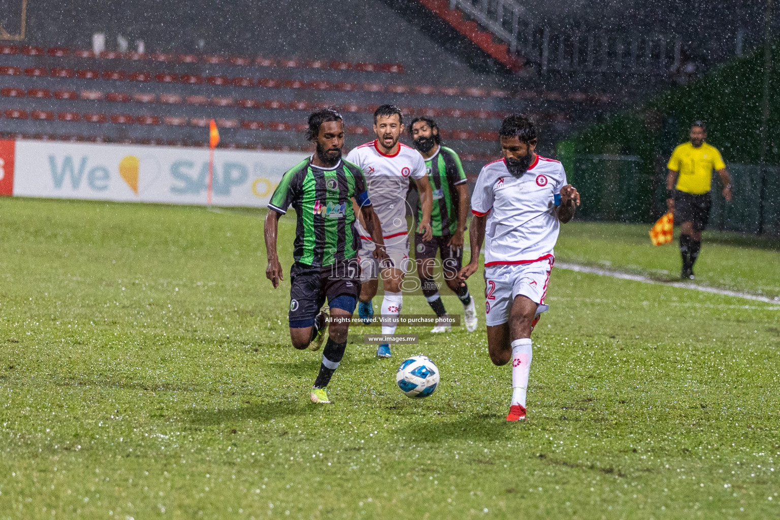 JJ Sports Club vs Buru Sports Club in the 2nd Division 2022 on 18th July 2022, held in National Football Stadium, Male', Maldives Photos: Hassan Simah / Images.mv