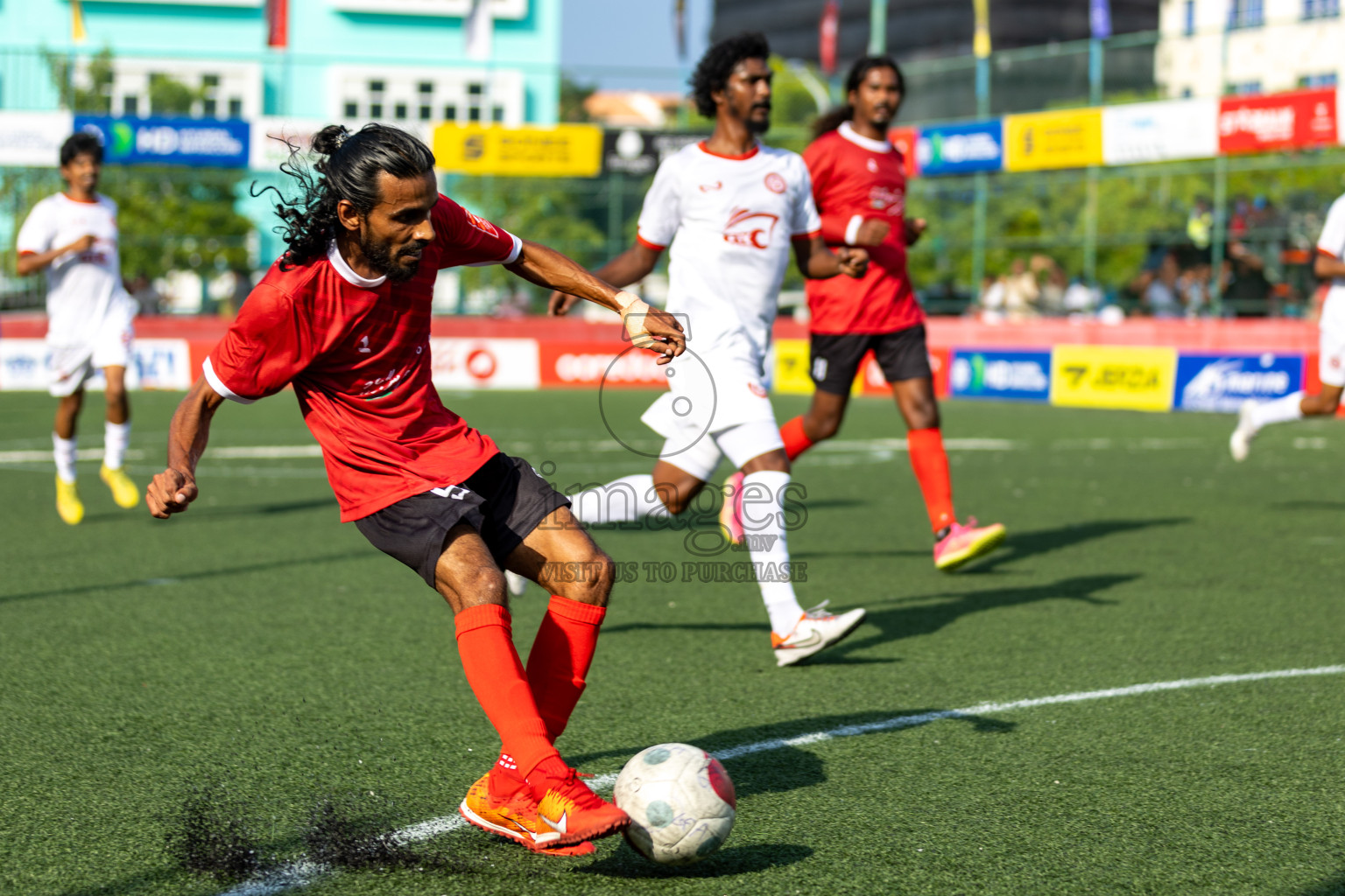 K. Huraa vs K. Himmafushi in Day 19 of Golden Futsal Challenge 2024 was held on Friday, 2nd February 2024 in Hulhumale', Maldives 
Photos: Hassan Simah / images.mv