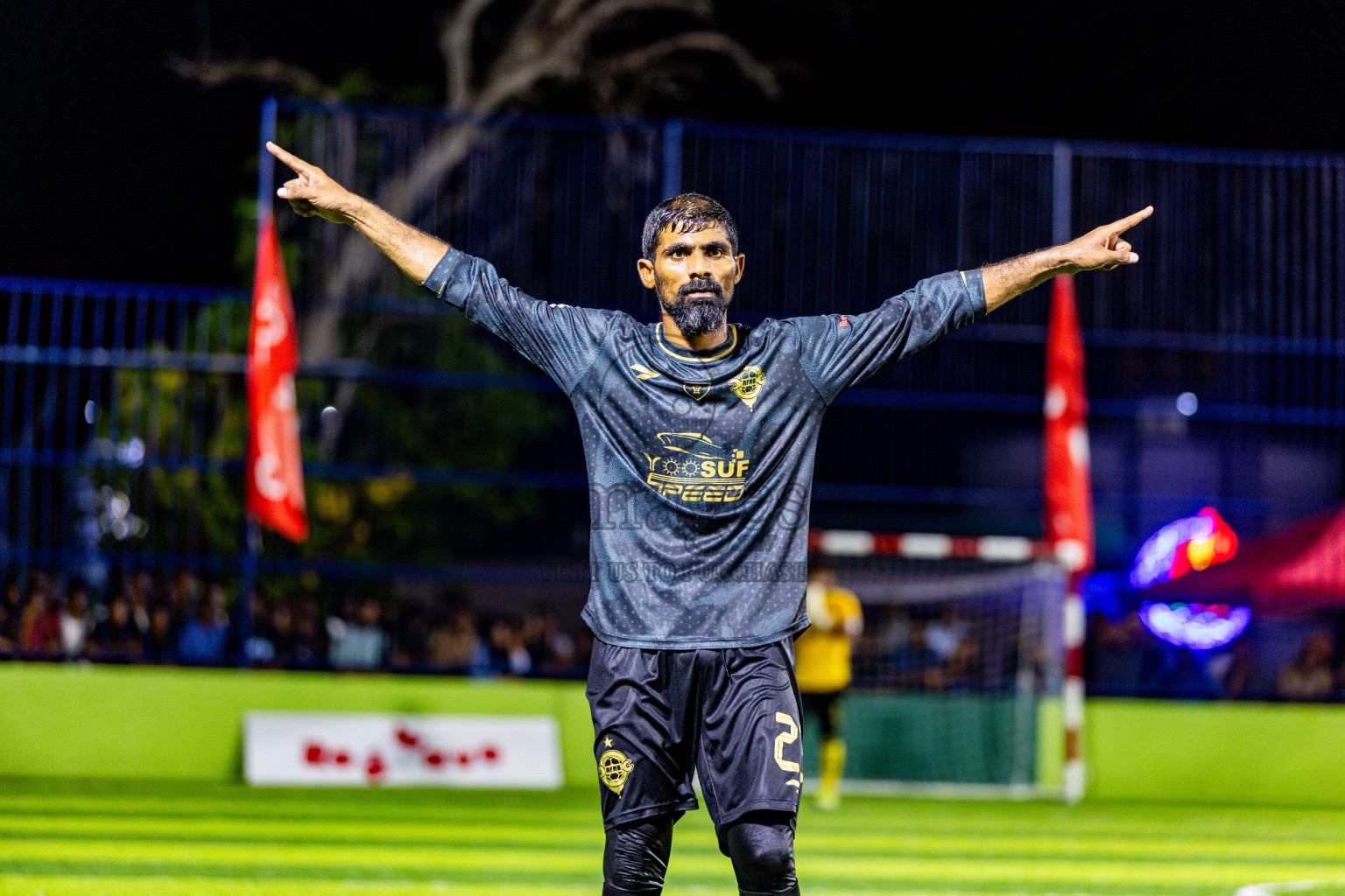 Muring FC vs Afro SC in Semi Final of Eydhafushi Futsal Cup 2024 was held on Monday , 15th April 2024, in B Eydhafushi, Maldives Photos: Nausham Waheed / images.mv