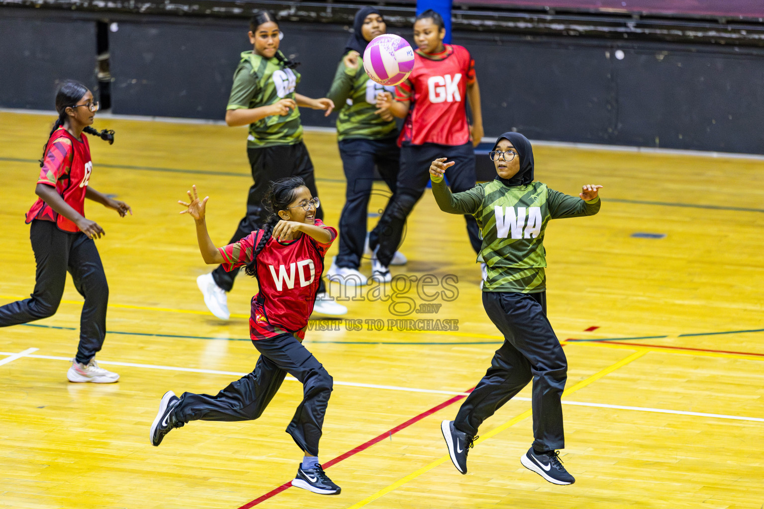 Day 1 of Inter-School Netball Tournament 2025 was held in Social Center Indoor Hall on Saturday, 18th October 2025. Photos: Areef Adam / images.mv