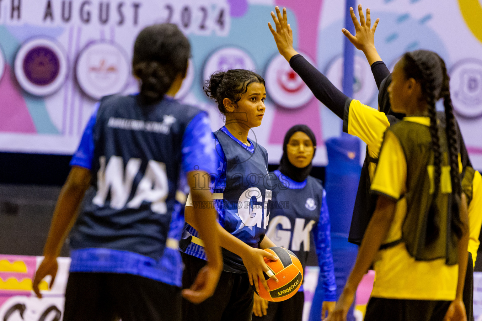 Day 7 of 25th Inter-School Netball Tournament was held in Social Center at Male', Maldives on Saturday, 17th August 2024. Photos: Nausham Waheed / images.mv