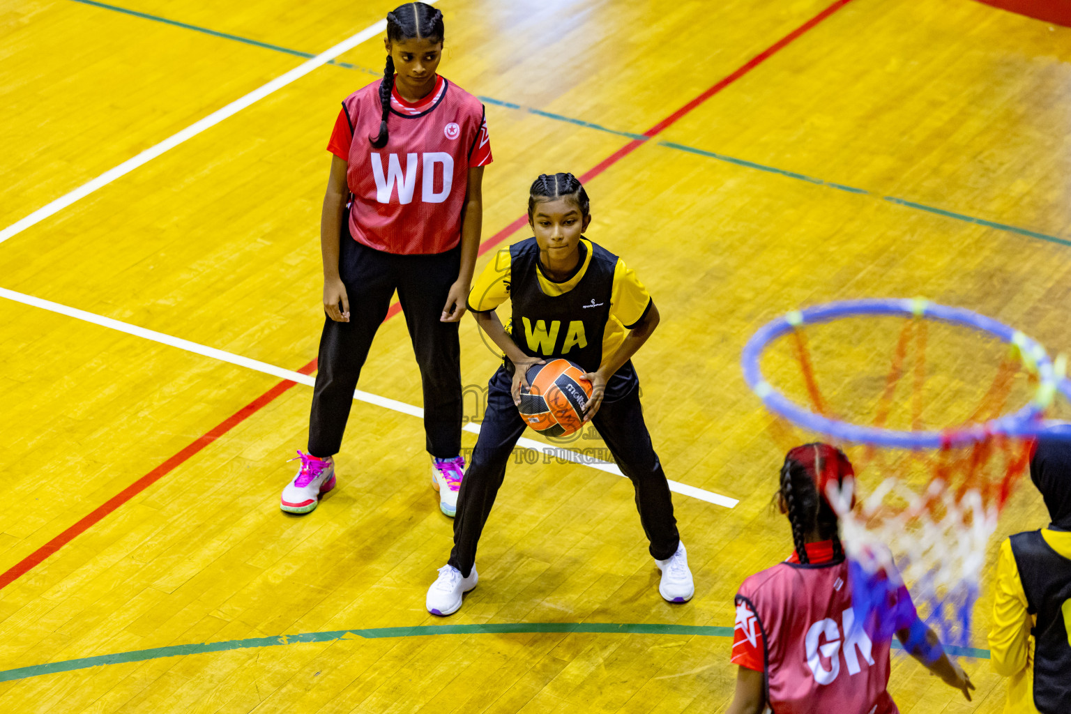 Day 4 of 25th Inter-School Netball Tournament was held in Social Center at Male', Maldives on Monday, 12th August 2024. Photos: Nausham Waheed / images.mvbv c