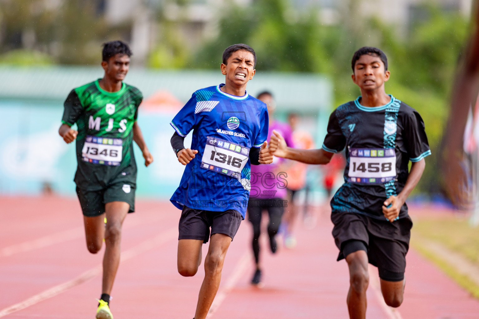 Day 3 of MWSC Interschool Athletics Championships 2024 held in Hulhumale Running Track, Hulhumale, Maldives on Monday, 11th November 2024. 
Photos by: Hassan Simah / Images.mv