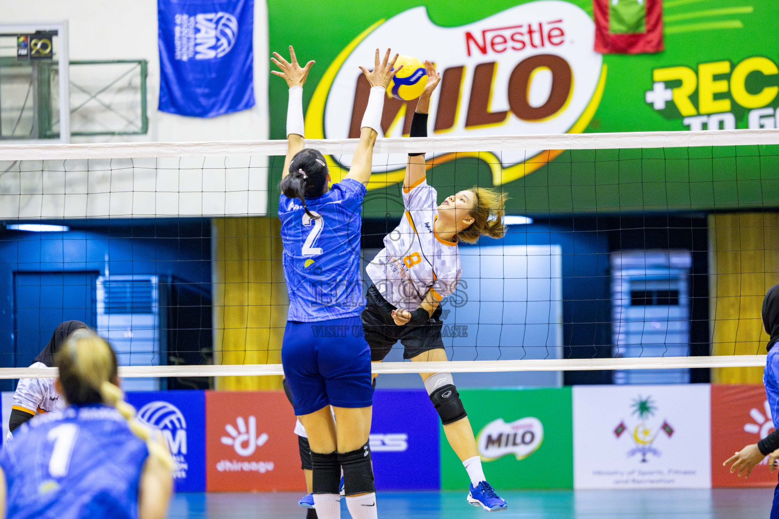 Police Club vs Flexor Sports Club in Day 1 of National Volleyball League 2025 - Women's Division held in Male', Maldives on Saturday, 19th April 2025 at Social Center Indoor Hall Photos 
By: Hassan Simah / images.mv